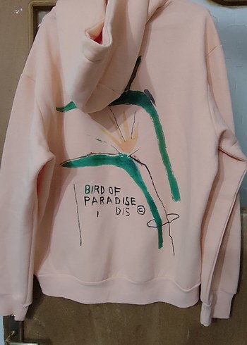 Kadın Pembe Oversize Sweatshirt - Görsel 4