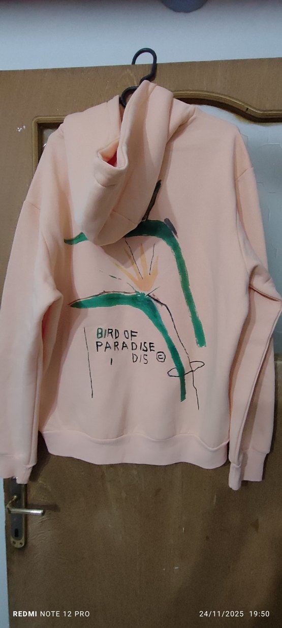 Kadın Pembe Oversize Sweatshirt - Görsel 4