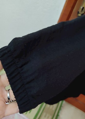 Siyah Uzun Kollu Kadın Sweatshirt - Görsel 4