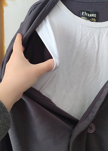 ceket görünümlü sweatshirt - Görsel 4