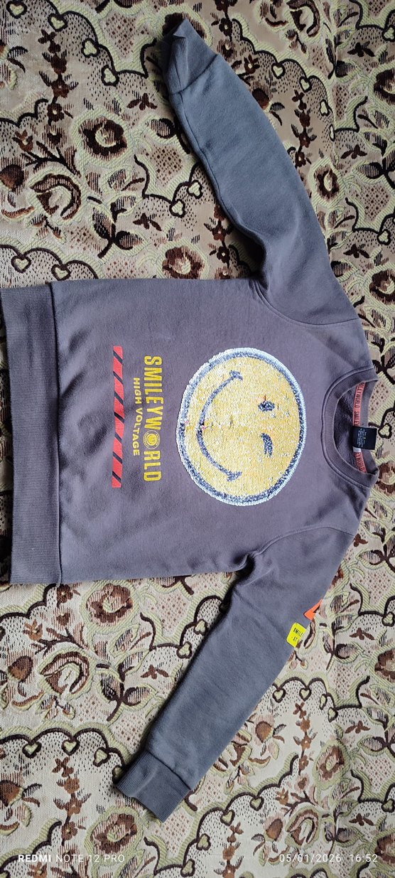 Payet Detaylı Gri Erkek Sweatshirt - Görsel 2