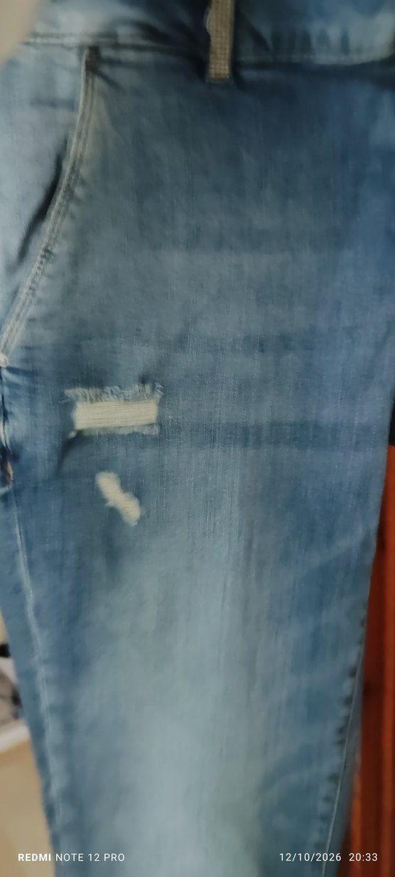 Mavi Yıkamalı taşlı Dar Kesim Jean — görsel 7/8
