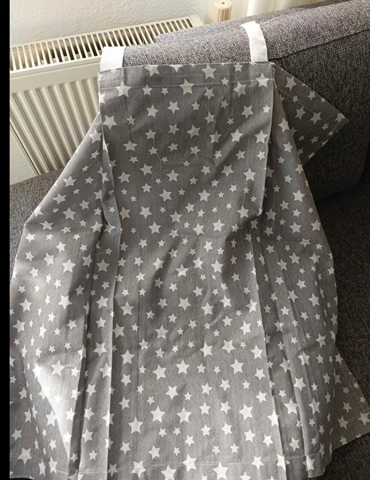 Yıldız Desenli Gri Emzirme ve Hamile Yastığı - Görsel 3