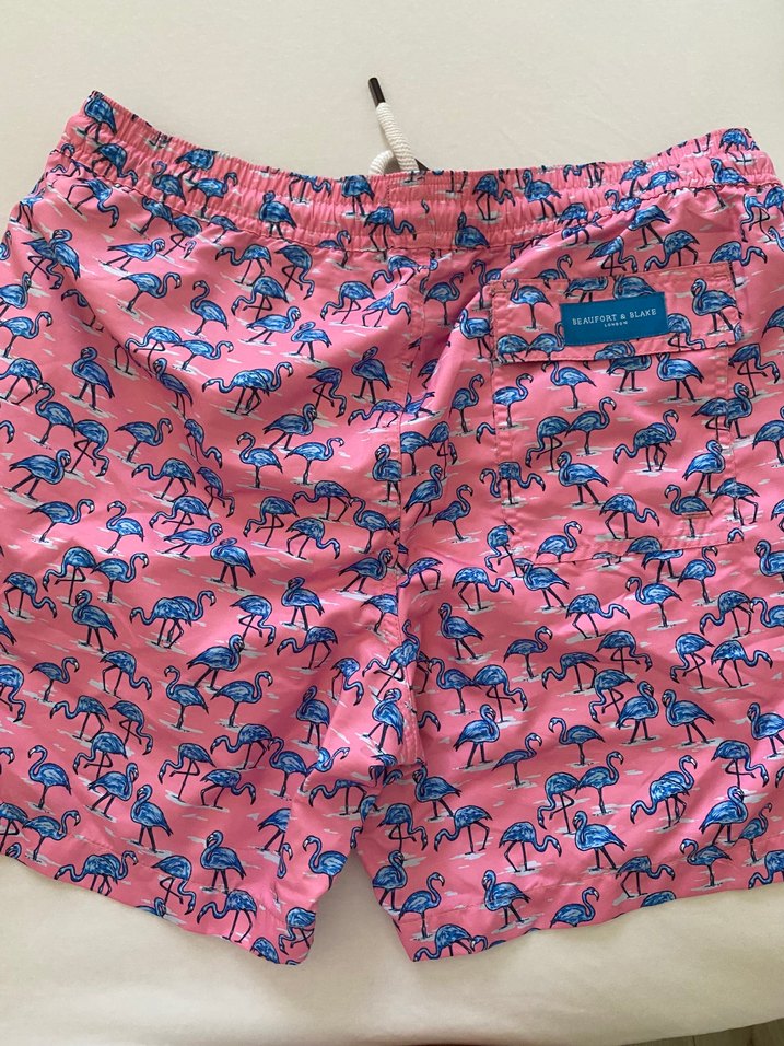 Pembe Baskılı Mini Erkek Deniz Şortu - Görsel 2