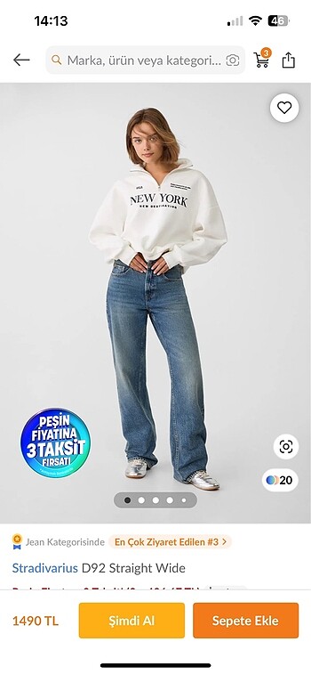 s Beden Stradivarius jean