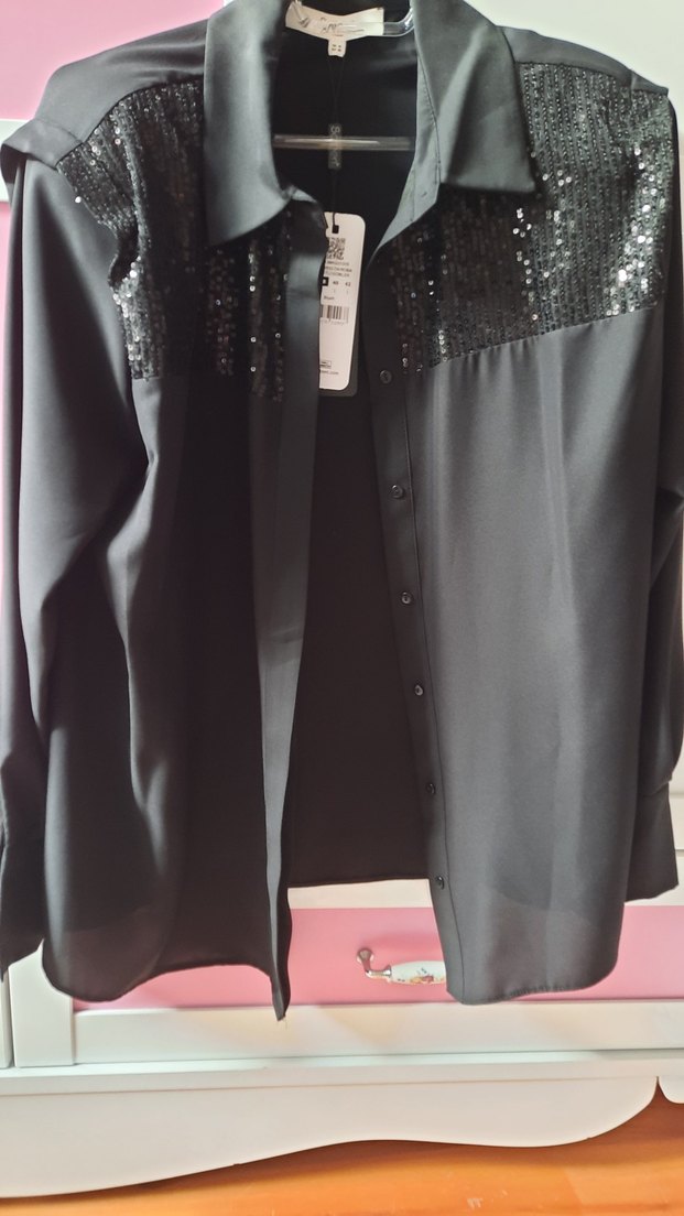 siyah gömlek - Görsel 5