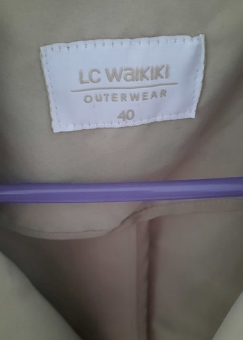 Bej Midi Kadın Trençkot Düğmeli - Görsel 2