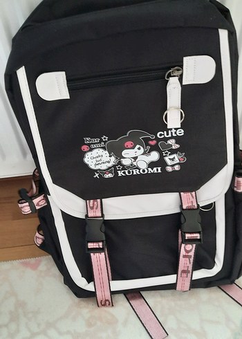 Kuromi Baskılı Siyah Çocuk Okul Çantası - Görsel 3