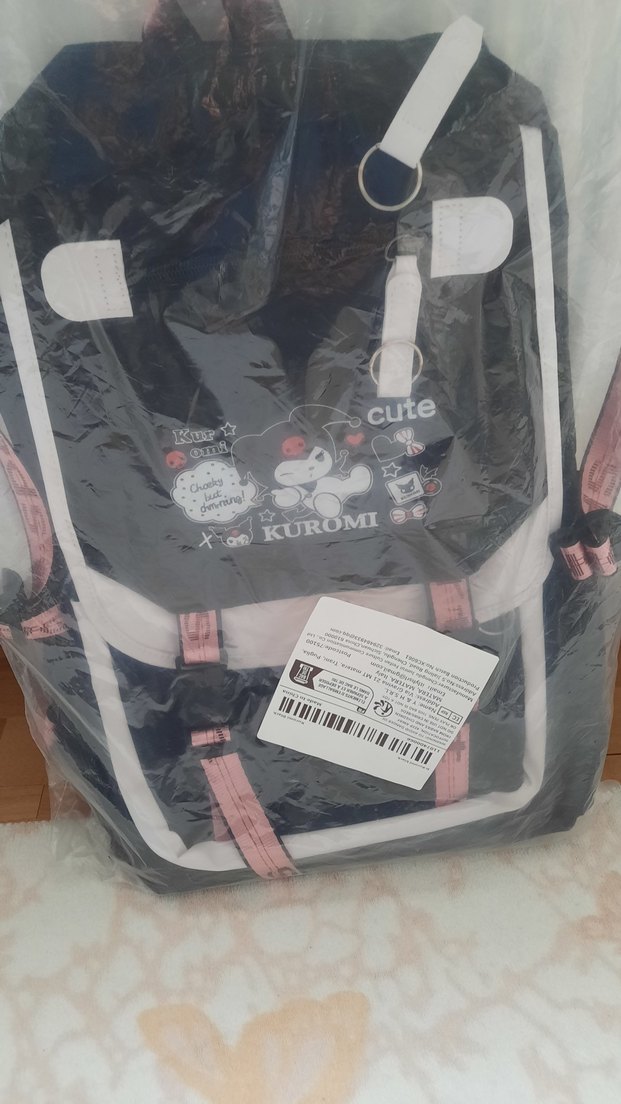 Kuromi Baskılı Siyah Çocuk Okul Çantası - Görsel 4
