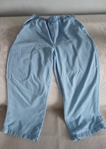 Mavi Rahat Kesim kız cocuk pantolon - Görsel 3