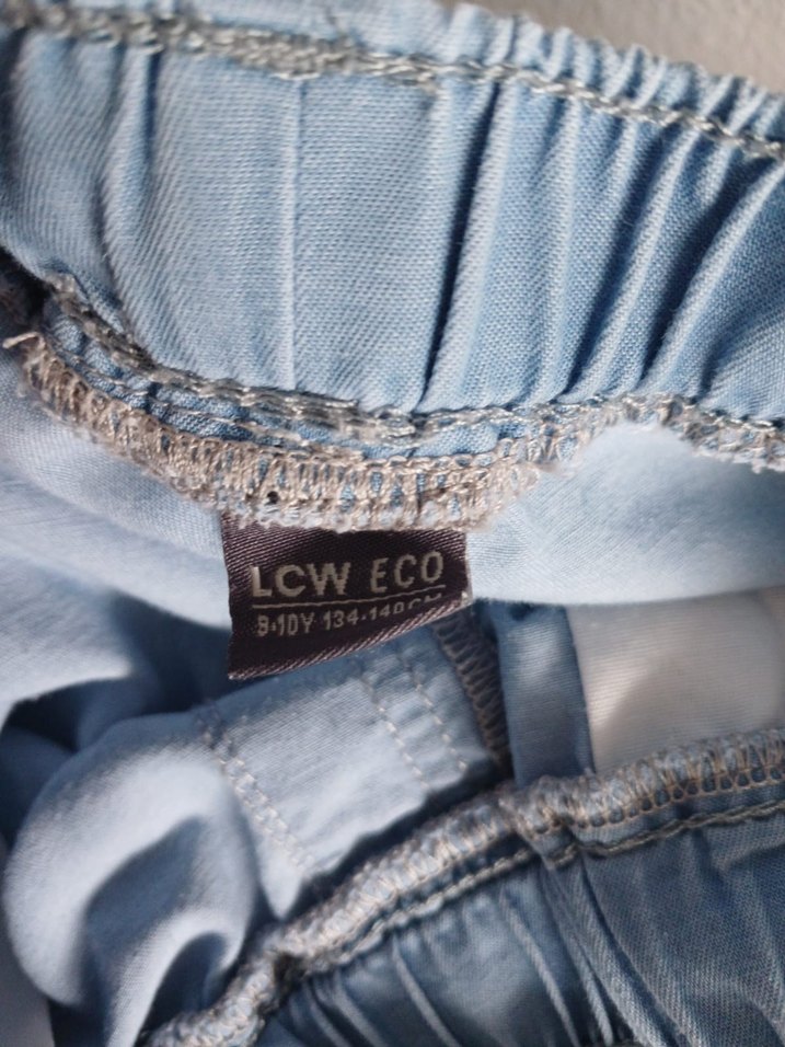 Mavi Rahat Kesim kız cocuk pantolon - Görsel 4