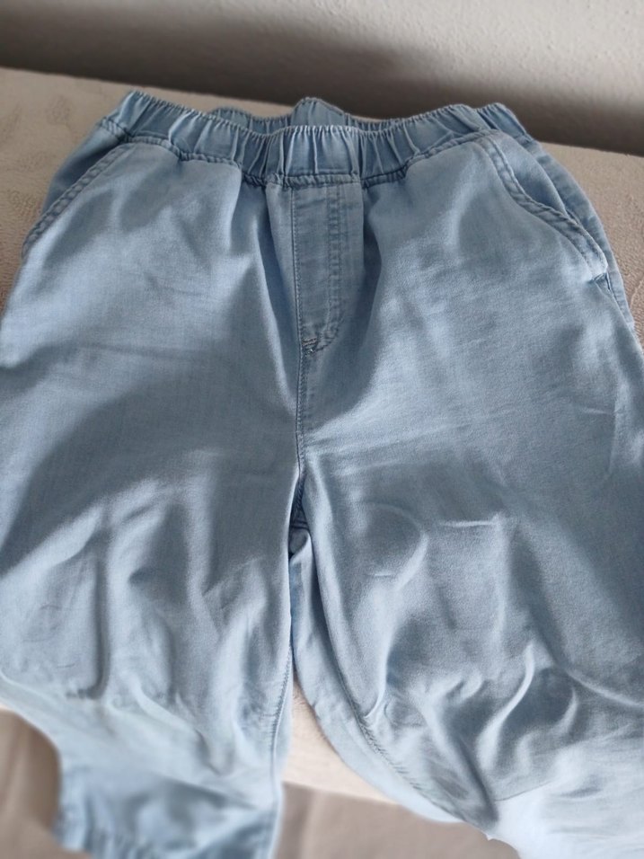 Mavi Rahat Kesim kız cocuk pantolon - Görsel 2