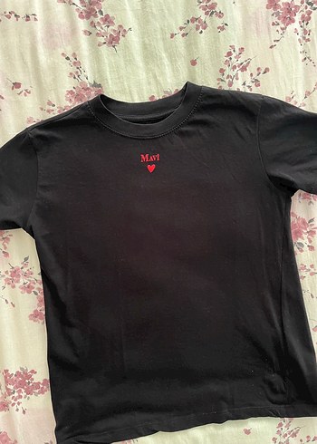 Mavi Siyah Kısa Kollu Tişört