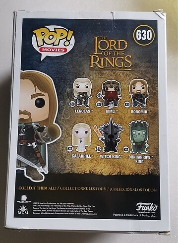 Beden Renk LORD OF THE RİNGS FUNKO BOROMİR #630