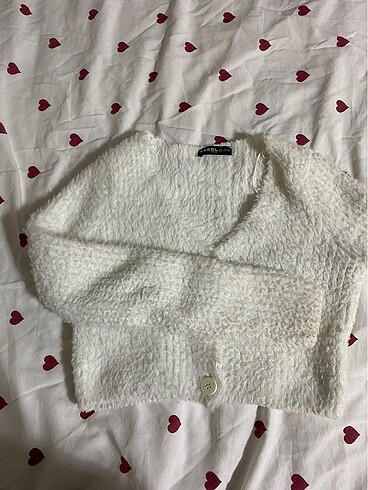 xs Beden Peluş Crop hırka