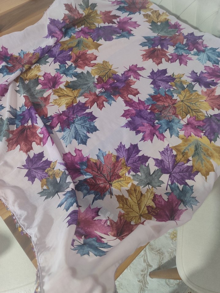 Renkli iğne oyası tülbent - Görsel 2