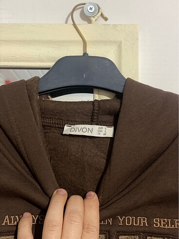 l Beden kahverengi Renk Kadın sweatshirt
