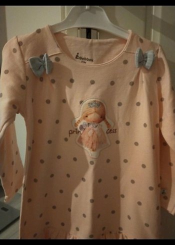 Pembe Puantiyeli Kız Çocuk elbise - Görsel 2