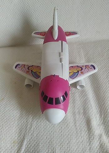 Beden Renkli Pembe Oyuncak Uçak ve Figür