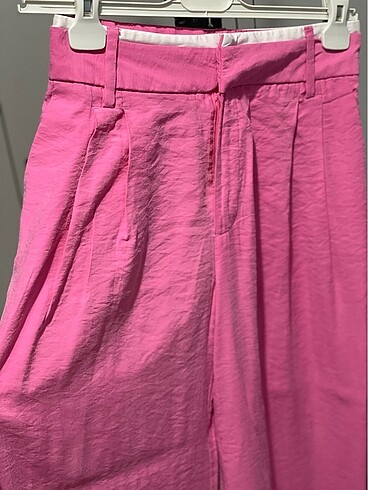 Stradivarius Pembe keten pantolon
