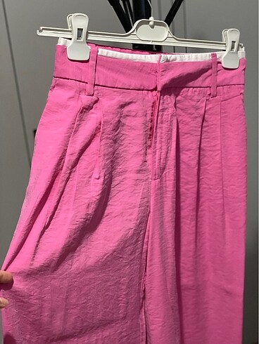 xs Beden Pembe keten pantolon