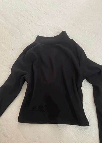 Diğer Siyah Fermuarlı Kadın Crop