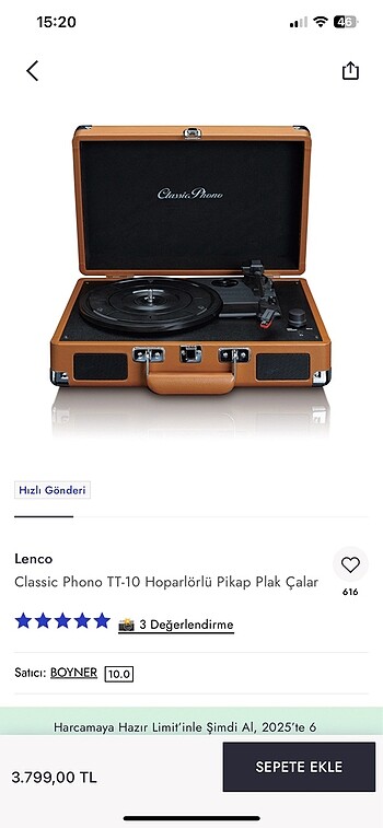 Pikap plak çalar