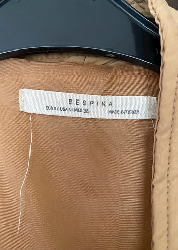 Kadın kahve Keten Kuşaklı Kimono - Görsel 3