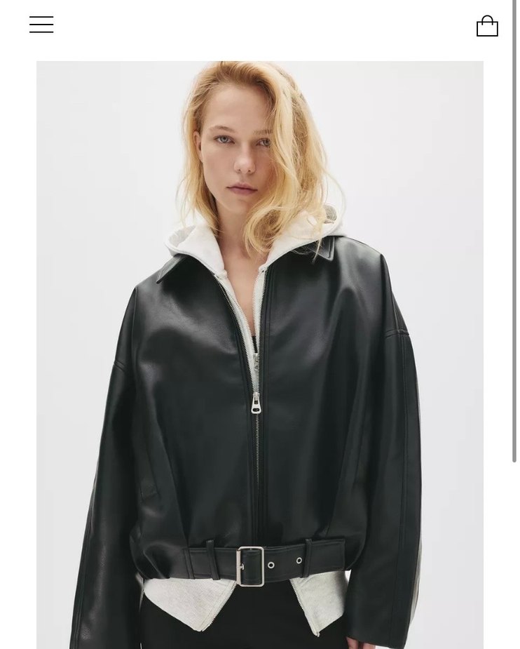 Siyah Kemerli Deri Kadın Ceket - Görsel 3