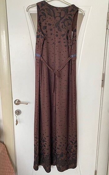 Kahverengi Bayan Hamilelik Elbise - Görsel 3