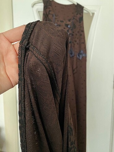 Kahverengi Bayan Hamilelik Elbise - Görsel 5