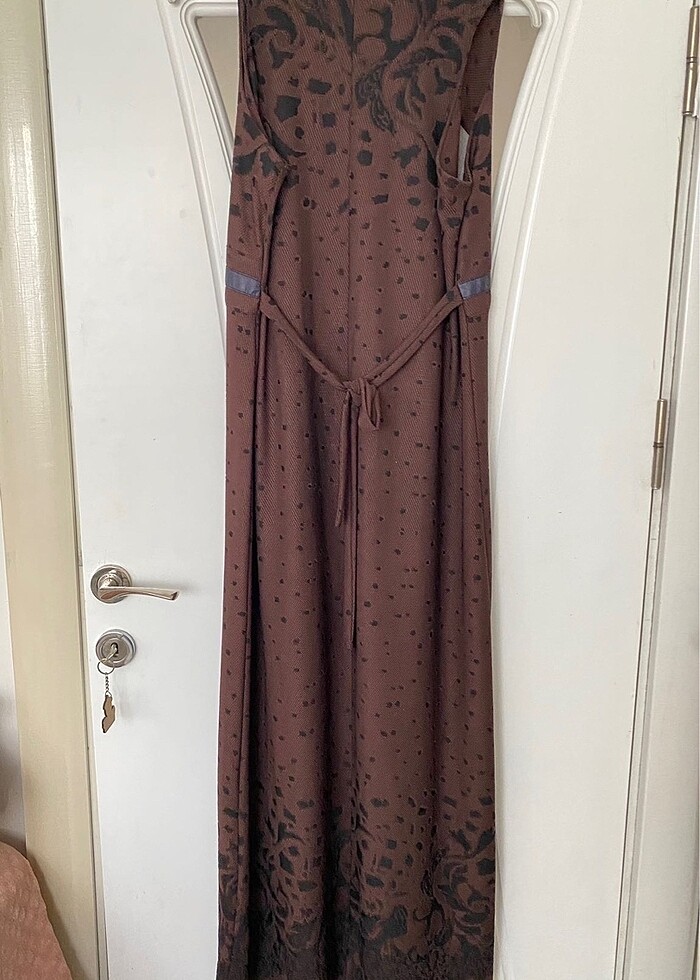 Kahverengi Bayan Hamilelik Elbise - Görsel 3