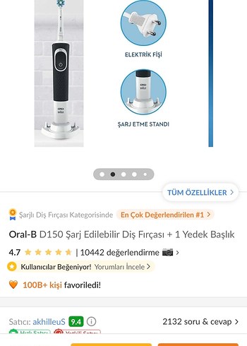 Oral-B D150 Şarjlı Diş Fırçası - Görsel 3
