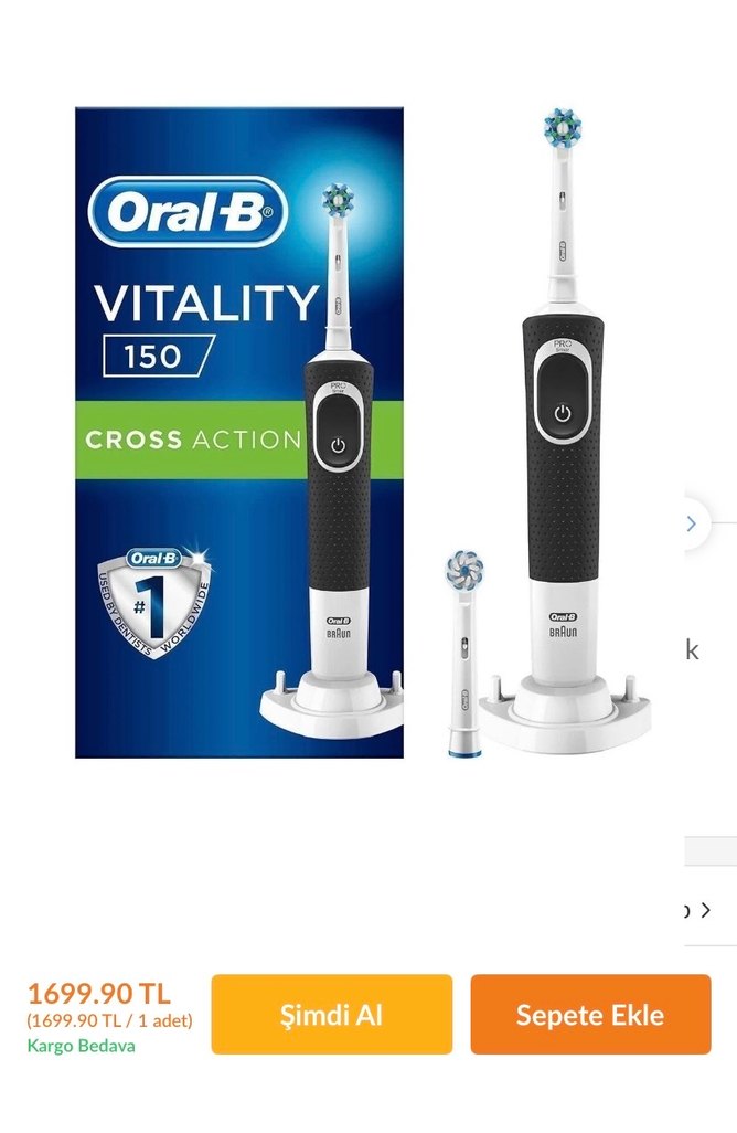 Oral-B D150 Şarjlı Diş Fırçası - Görsel 2