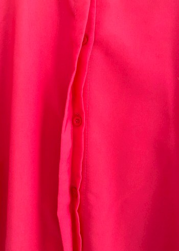 Fuşya Oversize Bayan Gömlek - Görsel 6