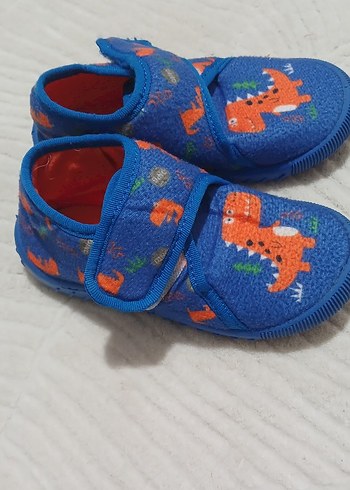 Erkek Çocuk Renkli Dinozor Desenli Sıcak Terlik - Görsel 2