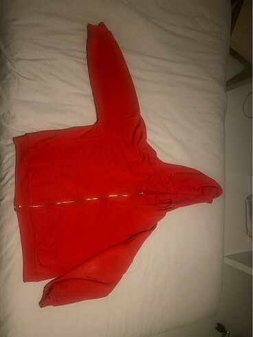 Addax Kırmızı Hoodie Kapşonlu Hırka