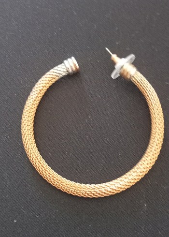 Accessorize Altın Renkli Midi Yılan Desenli Elastik Küpeler