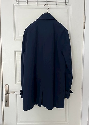 Erkek Lacivert Trençkot - Görsel 2