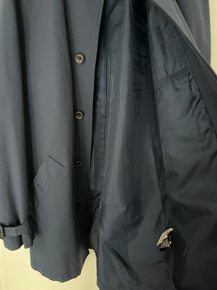 Erkek Lacivert Trençkot - Görsel 3