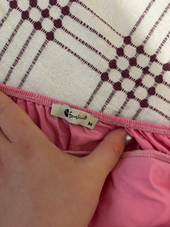 Pembe Uzun Kollu Bohem Elbise - Görsel 5