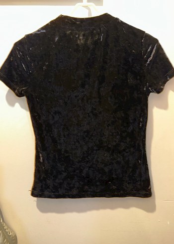 Kızlar için Siyah Kısa Kollu Gömlek - Görsel 3