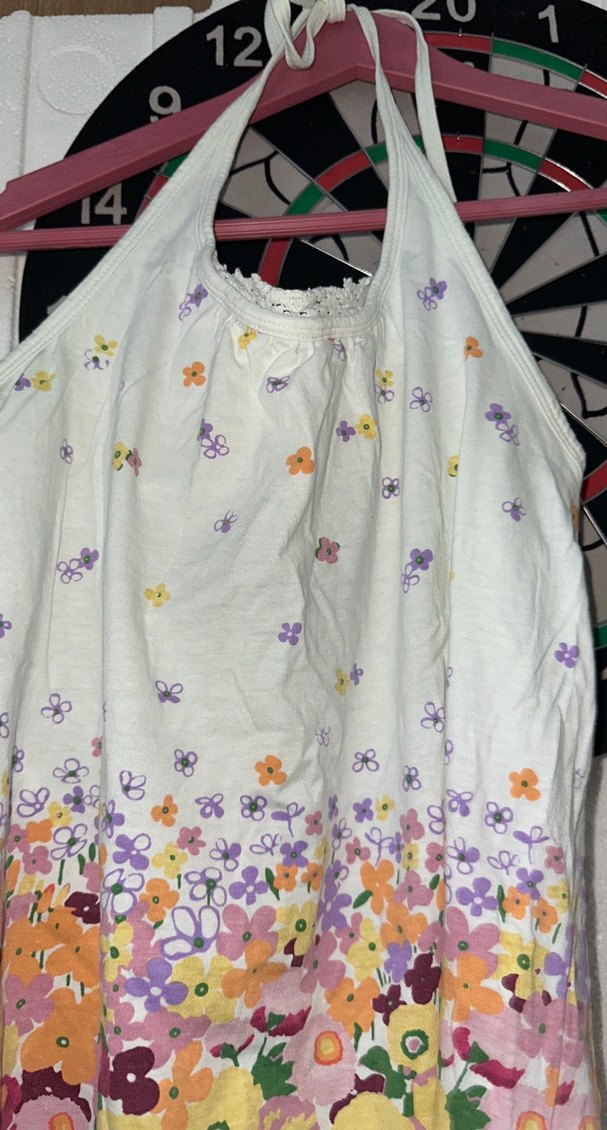 Çiçek Desenli Askılı Kız Gömlek - Görsel 2