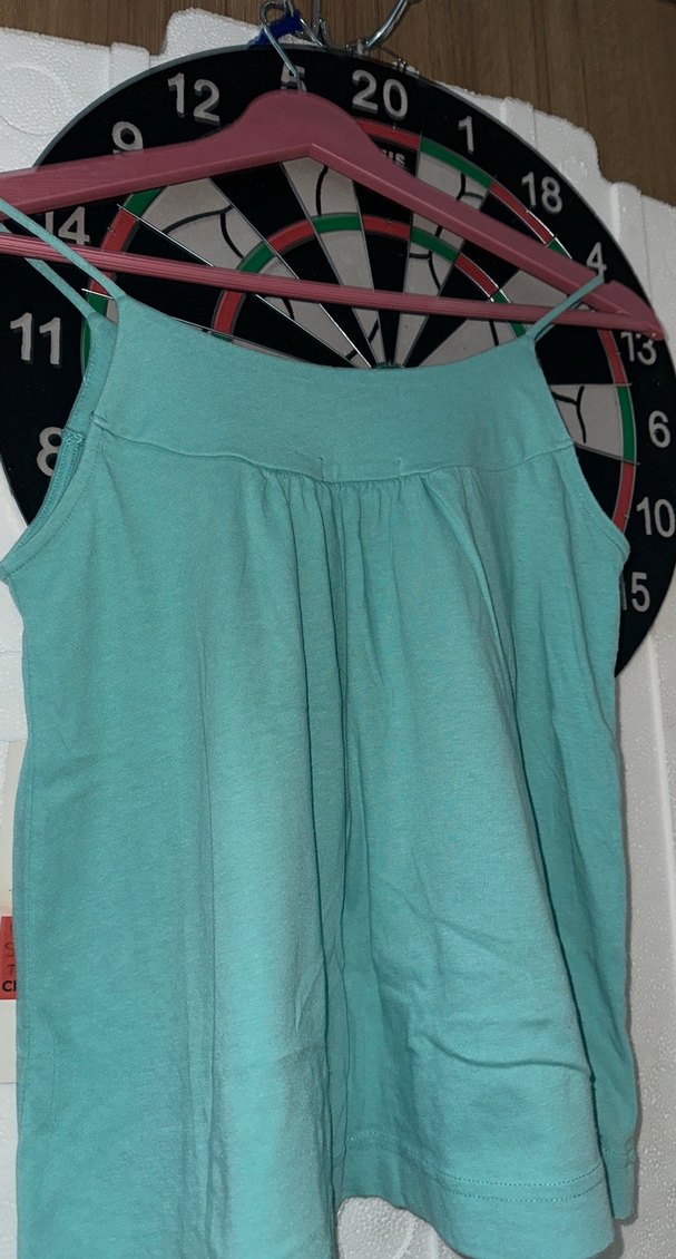 Nakışlı Turkuaz Askısız Kız Bluzu - Görsel 2