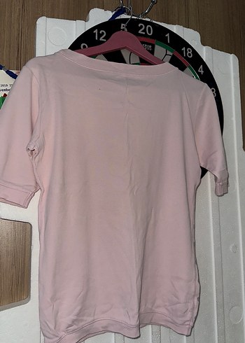 Kız Çocuk Pembe Kısa Kollu Pamuklu Tişört - Görsel 2