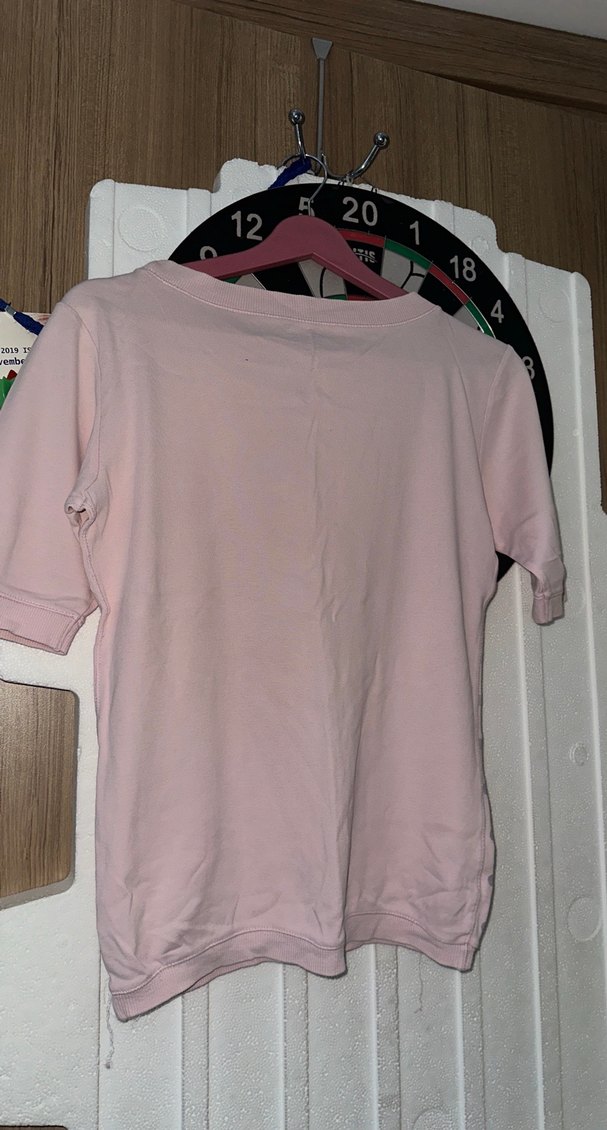 Kız Çocuk Pembe Kısa Kollu Pamuklu Tişört - Görsel 2