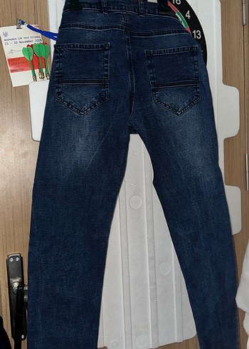 Erkek Mavi Denim Midi Boy Kot Pantolon - Görsel 3