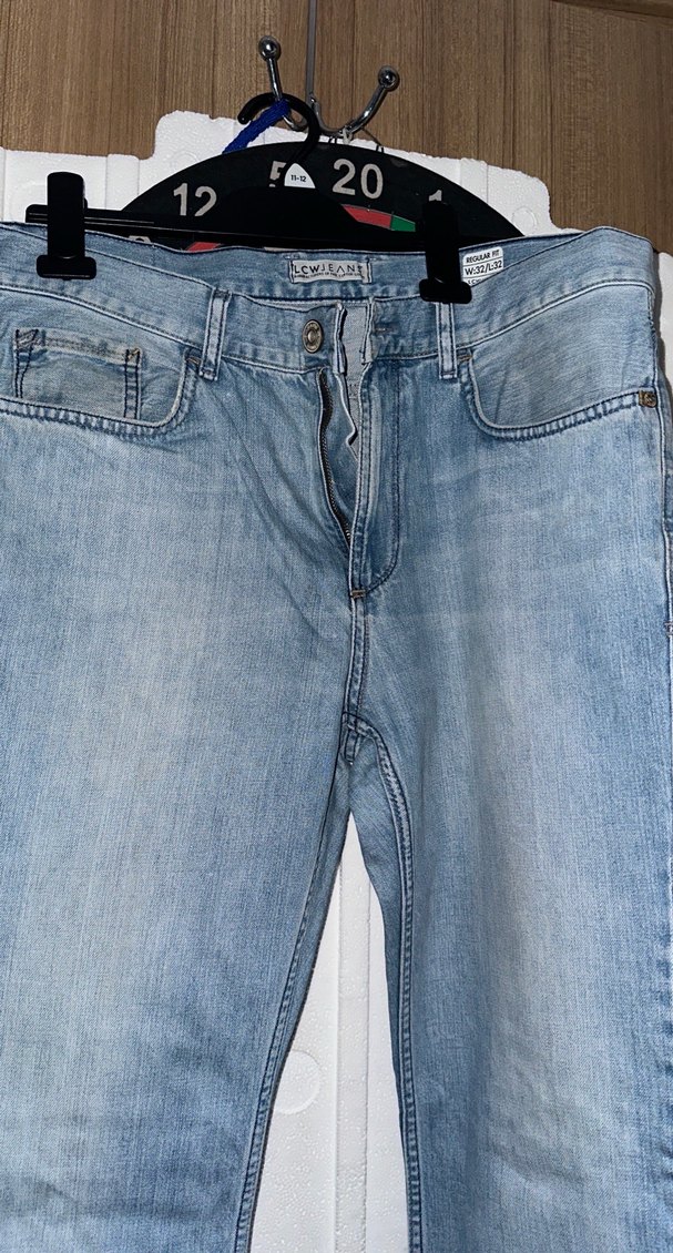 Mavi Bol Kesim Midi Boy Kadın Kot Pantolon - Görsel 2