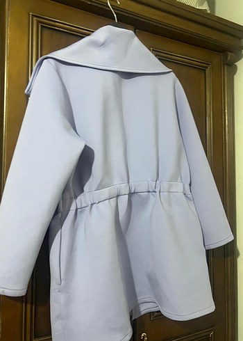 Nakışlı Mor Mini Kadın Kaban - Görsel 3