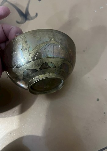 Koyu Altın Renkli Metal Kase Seti - Görsel 3